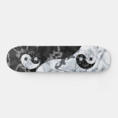 Marble Yin Yang Symbol Skateboard (Horizontal)
