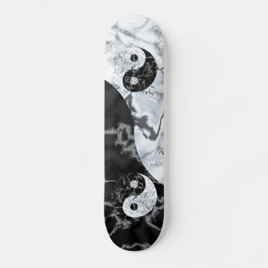 Marble Yin Yang Symbol Skateboard (Vorderseite)