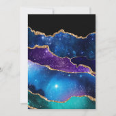 Marbled Agate Stone Galaxy Funkelnd Sterne Dankeskarte (Vorderseite)