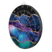 Marbled Agate Stone Galaxy Funkelnd Sterne Dartscheibe (Vorderseite rechts)