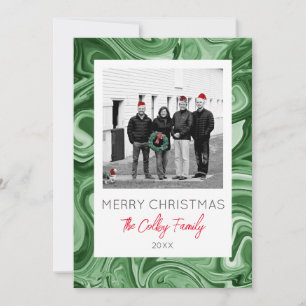 Marbled Art Christmas FOTO Card NAME Festivals Jah Einladung