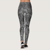 "Marbled" B&W-Leggings Leggings (Rückseite)