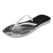 Marbled Black Agate, Cooler Naturstein Einzigartig Badesandalen (Schrägansicht)