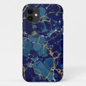 Marbled Blue Apple iPhone 11 Case-Mate iPhone Hülle (Rückseite)