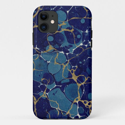 Marbled Blue Apple iPhone 11 Case-Mate iPhone Hülle (Rückseite)