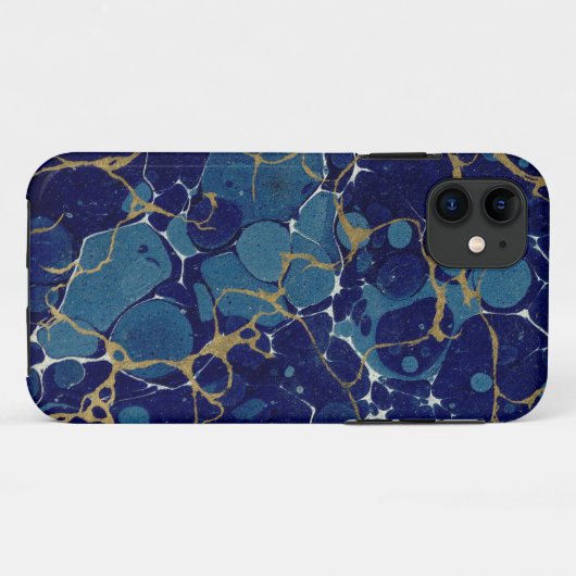 Marbled Blue Apple iPhone 11 Case-Mate iPhone Hülle (Rückseite (Horizontal))
