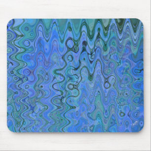 Marbled Blue Waters Mouse Pad Mousepad