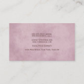 Marbled Dusty Rose & Silver Elegant Beruflich Visitenkarte (Rückseite)