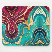 Marbled Elegance Luxuriöse Fluid Art Mousepad (Vorne)