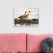 Marbled Godwits bei Blackie Spit Leinwanddruck (Insitu (Wohnzimmer))