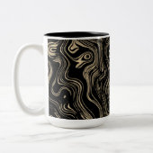 Marbled Gold personalisierte Umarmung Zweifarbige Tasse (Links)