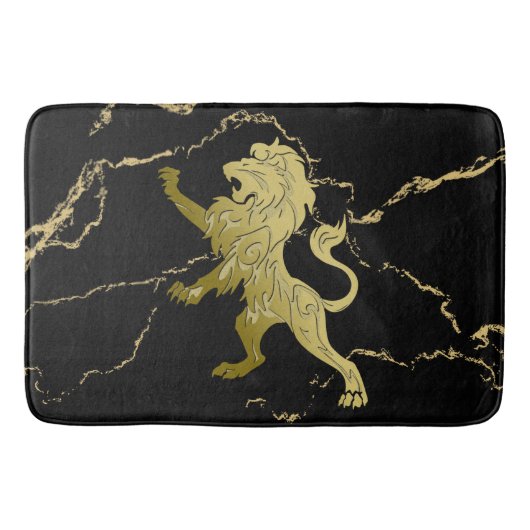 Marbled Golden Royal Lion Badematte (Vorderseite)