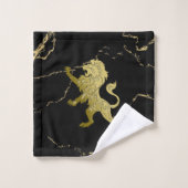 Marbled Golden Royal Lion Badhandtuch Set (Waschlappen)