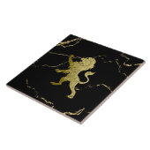 Marbled Golden Royal Lion Fliese (Seite)