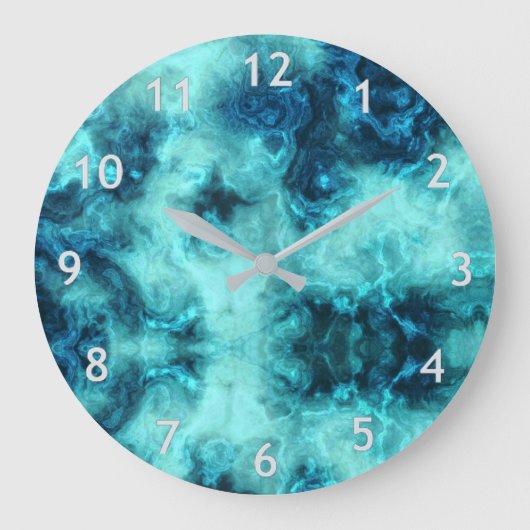Marbled Jade Große Wanduhr (Vorderseite)