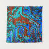 Marbled liquid unique patternabstract,acrylic,art, wandteppich (Vorderseite)