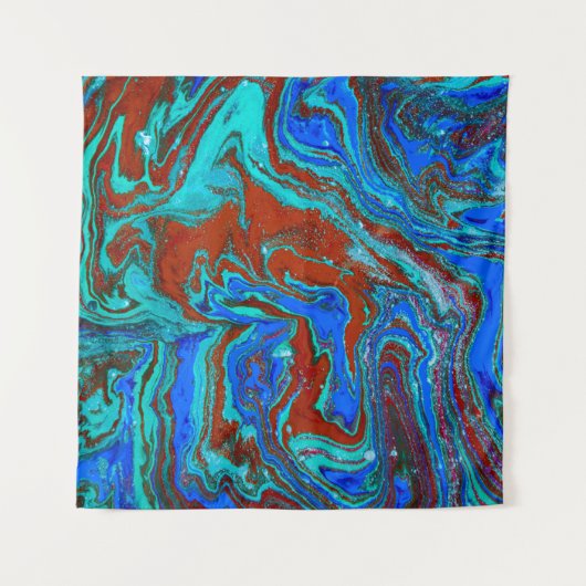 Marbled liquid unique patternabstract,acrylic,art, wandteppich (Vorderseite)