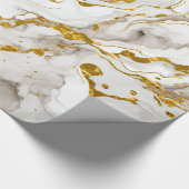 Marbled Mable Elegante Chic Geschenkpapier (Ecke)