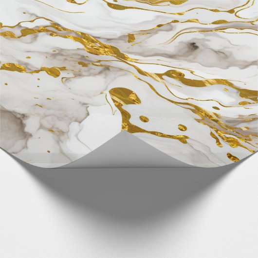 Marbled Mable Elegante Chic Geschenkpapier (Ecke)