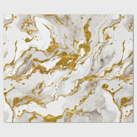 Marbled Mable Elegante Chic Geschenkpapier (Flach)