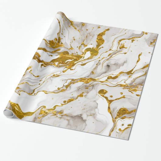 Marbled Mable Elegante Chic Geschenkpapier (Ungerollt)
