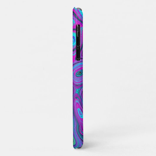 Marbled Magenta und Lime Green Groovy Abstrakte Ku Case-Mate iPhone Hülle (Hinten/Links)