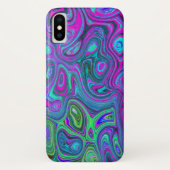 Marbled Magenta und Lime Green Groovy Abstrakte Ku Case-Mate iPhone Hülle (Rückseite)