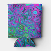 Marbled Magenta und Lime Green Groovy Abstrakte Ku Dosenkühler (Vorderseite)
