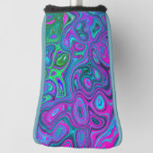 Marbled Magenta und Lime Green Groovy Abstrakte Ku Golf Headcover (Rotieren 90)