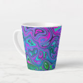 Marbled Magenta und Lime Green Groovy Abstrakte Ku Milchtasse (Linke Ecke)