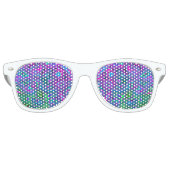 Marbled Magenta und Lime Green Groovy Abstrakte Ku Partybrille (Vorderseite)