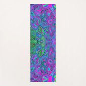 Marbled Magenta und Lime Green Groovy Abstrakte Ku Yogamatte (Vorderseite)
