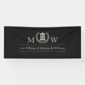 Marbled Monogramed Courthouse Banner (Horizontal)