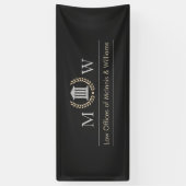 Marbled Monogramed Courthouse Banner (Vertikal)