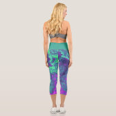 Marbled Neon Capri Leggings (Rückseite)