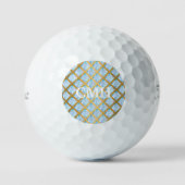 MARBLED OCEAN GOLD GRID CUSTOM GOLF BALLS GOLFBALL (Vorderseite)