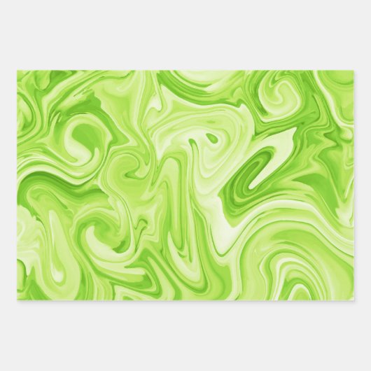 Marbled Paint Art Herbstfarben Festivals Spaß Geschenkpapier Set (Vorderseite 2)