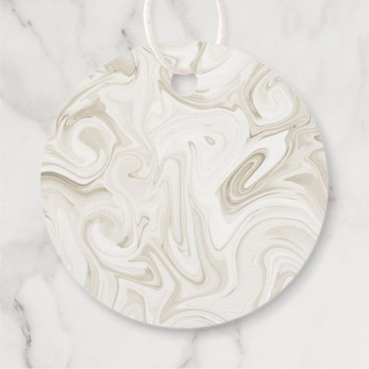 Marbled Paint Mr&Mrs NAME Wedding Elegant Wrap Geschenkanhänger (Rückseite)