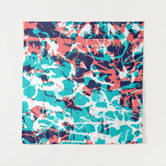 Marbled paper art background, with bright and pret wandteppich (Vorderseite)