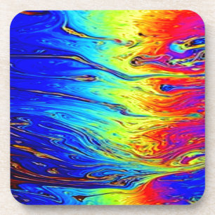 Marbled Rainbow Artwork Beautiful Getränkeuntersetzer