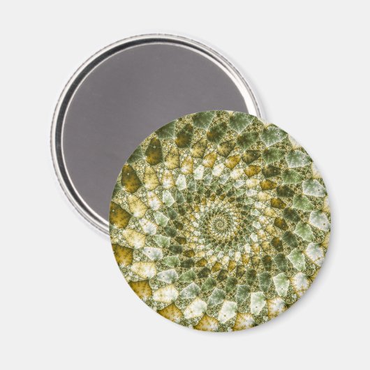 Marbled Shards - Mandelbrot Art Magnet (Vorderseite/Rückseite)