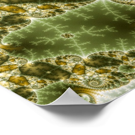 Marbled Shards - Mandelbrot Art Poster (Ecke)