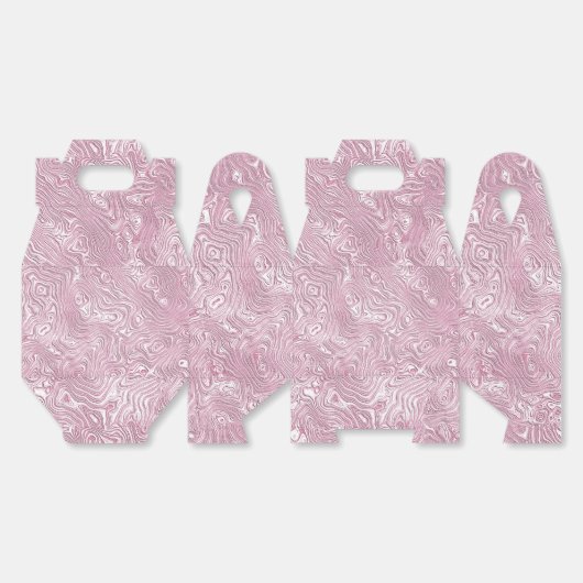 Marbled Silk Moire Pattern in Dusty Pink Geschenkschachtel (Ungeklappt)