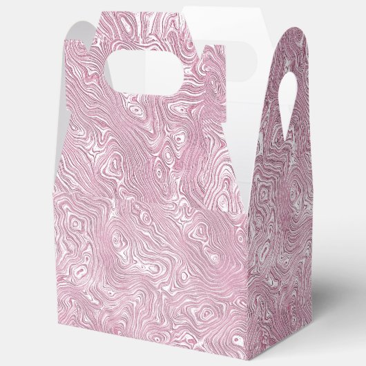 Marbled Silk Moire Pattern in Dusty Pink Geschenkschachtel (Offen)