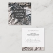 Marbled Slab | Granit Quadratische Visitenkarte (Vorne/Hinten)