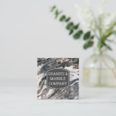 Marbled Slab | Granit Quadratische Visitenkarte (Stehend Vorderseite)
