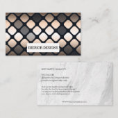 Marbled Slab | Granitgesellschaft | Geometrisches  Visitenkarte (Vorne/Hinten)