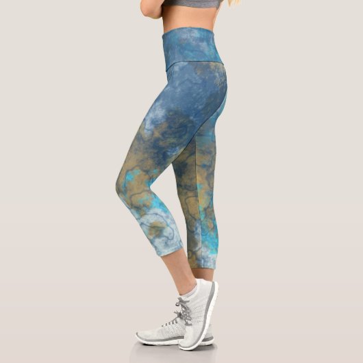 Marbled Stone Capri Leggings (Links)