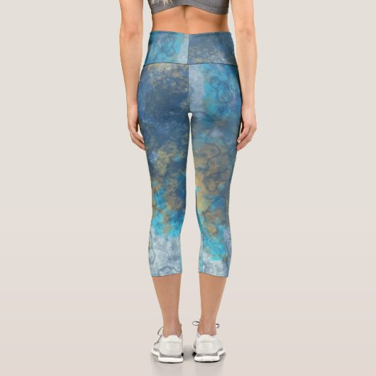 Marbled Stone Capri Leggings (Rückseite)
