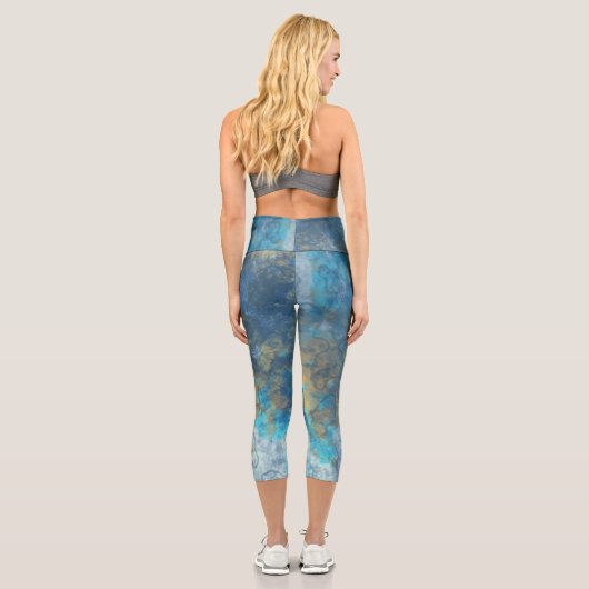 Marbled Stone Capri Leggings (Rückseite)